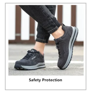 Safety autumn shoes with steel toe
