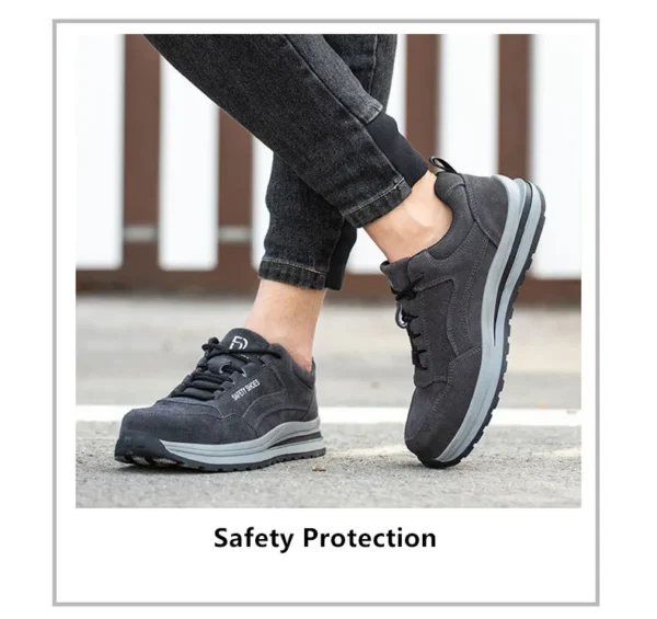 Safety autumn shoes with steel toe
